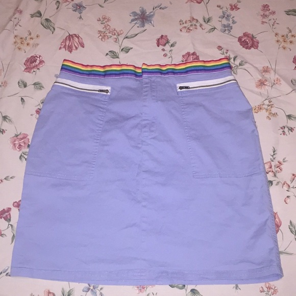 JW Div. of Junction West Vintage Periwinkle Skirt - Picture 3 of 10